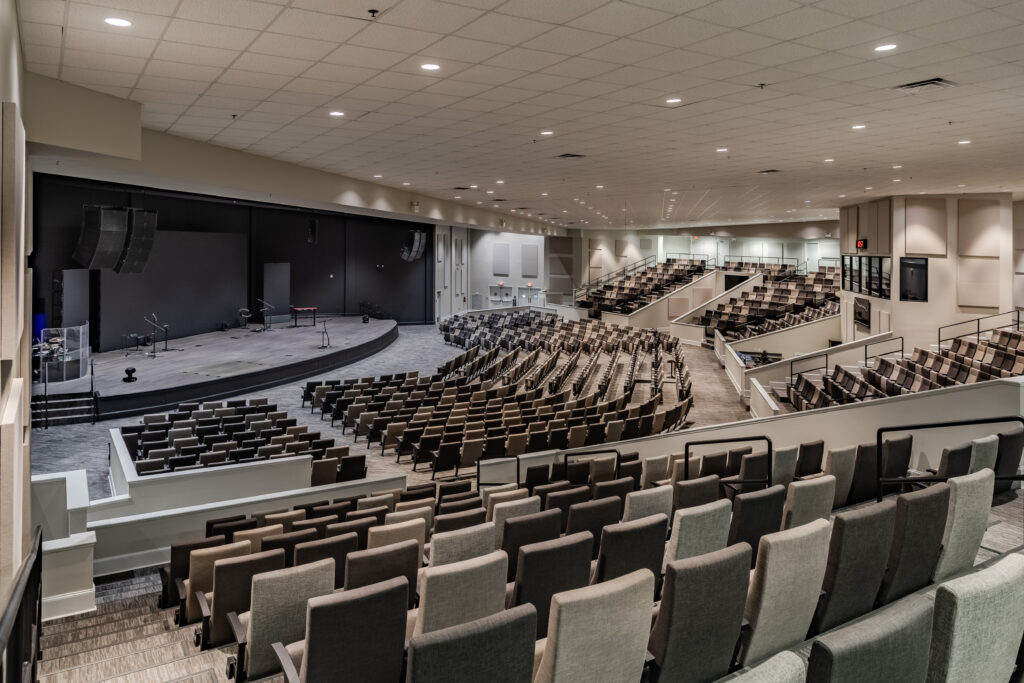 Architectural design at Pentecostals of the Twin Cities, designed by TBA Studio