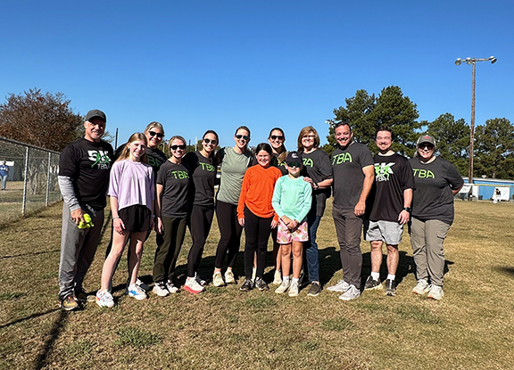 TBA team volunteering with Dixie Diehards ball team.