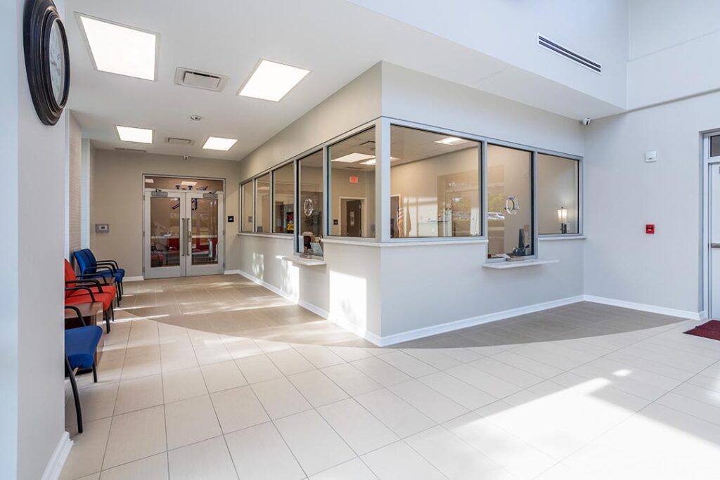 School Safety First - Safety vestibule at West Ouachita High School designed by TBA Studio