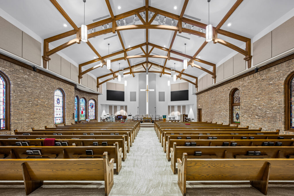 First Methodist Church West Monroe Sanctuary Remodel designed by TBA Studio