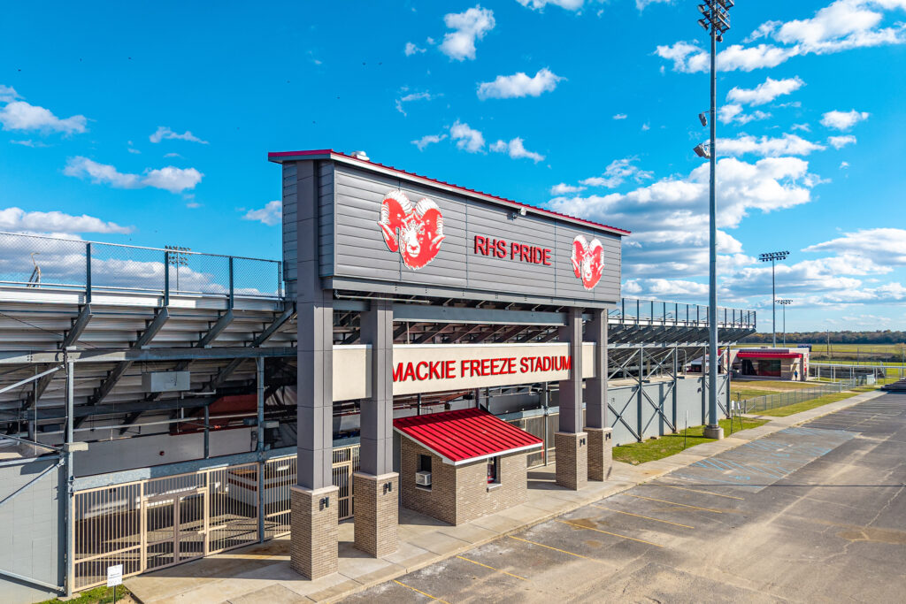 Richwood High School Press Box and Field House designed by TBA Studio